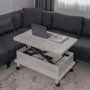 Hanah Home Helsinki Mesa de Café Blanco Antiguo